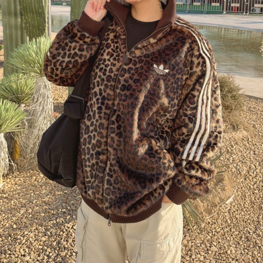 トップス AYK Купити Adidas JQD TT Track Top Knit Leopard Black/Brown в MONOAD
