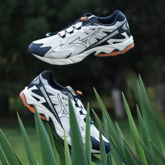 Купити Mizuno Wave Solar V2 Light Grey/Navy/Orange в MONOAD